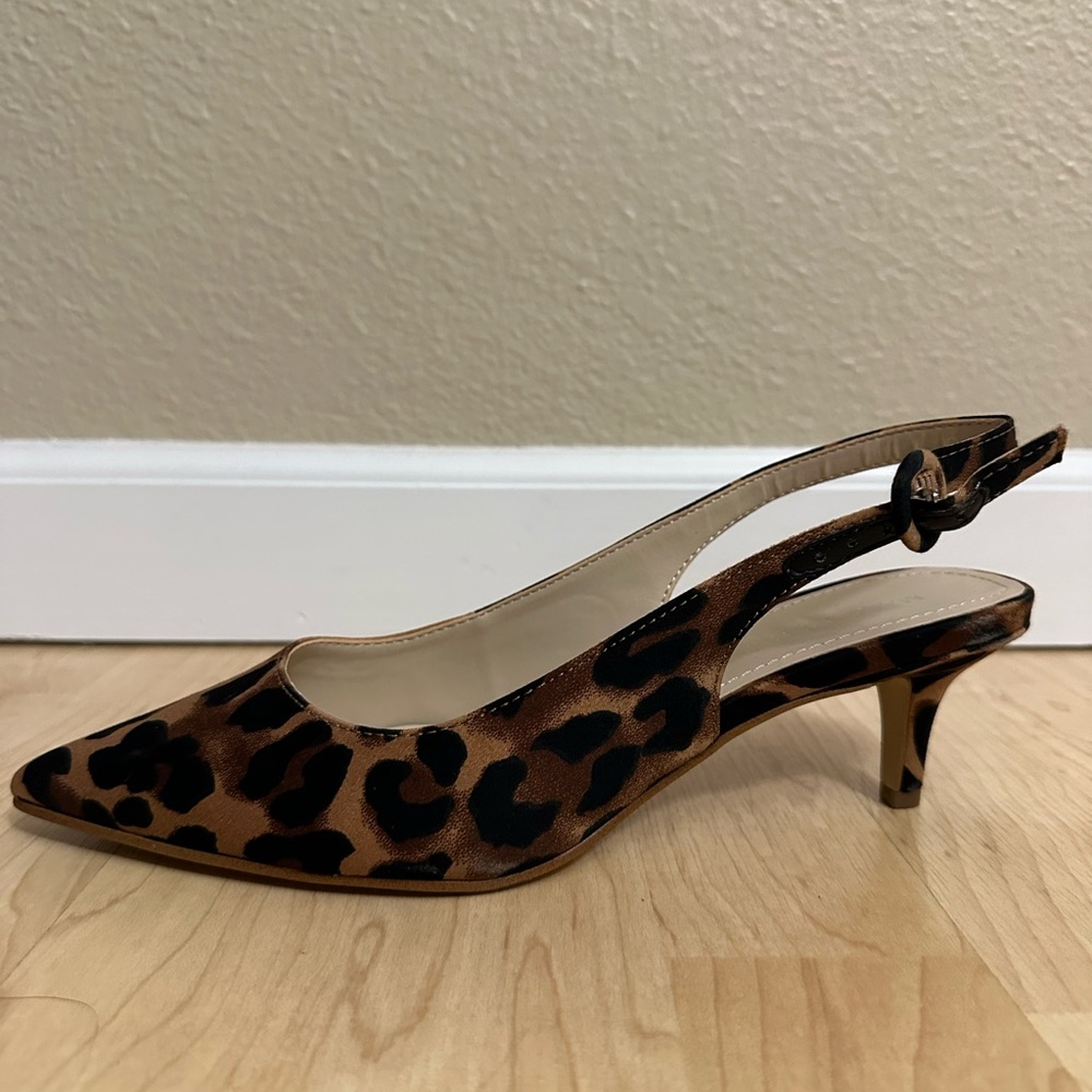 Cheetah print sling backs